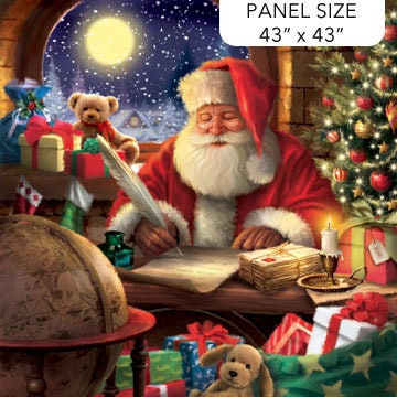 Fabric Panel Letters to Santa Christmas Northcott