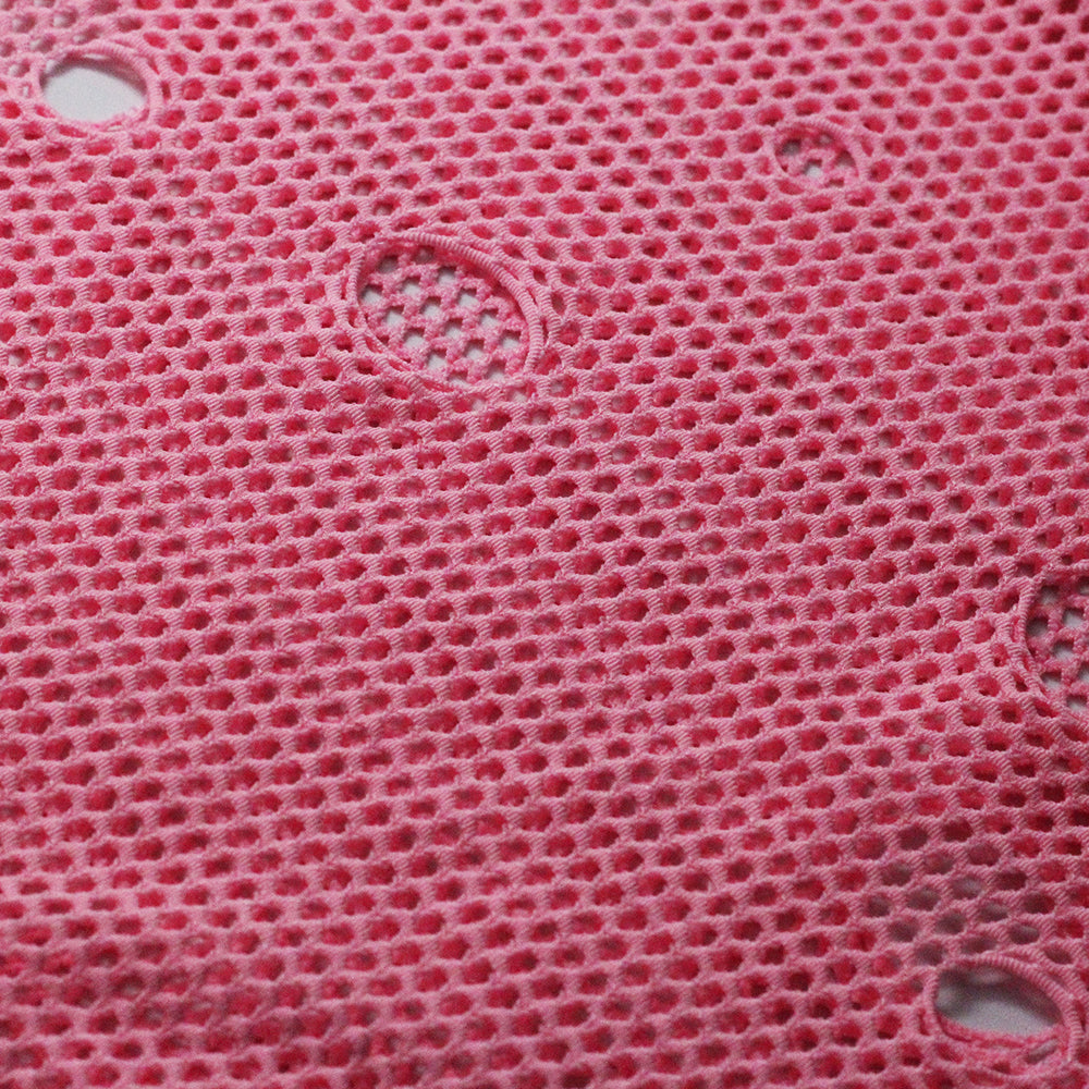 Trashy Net Polyester Spandex Fabric - Black, White, Light Pink, Coral, Yellow, Neon Lime Solid Mesh, 58/60" Width (1 Yard)