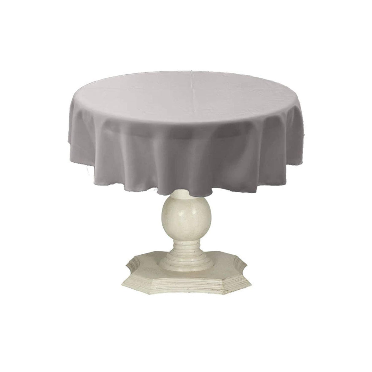 Tablecloth Dull Bridal Satin Fabric - 36" Round, Solid Color (1 Piece)