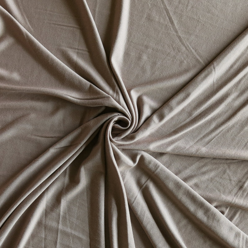 Bamboo Spandex Jersey Knit Fabric - Light Toffee