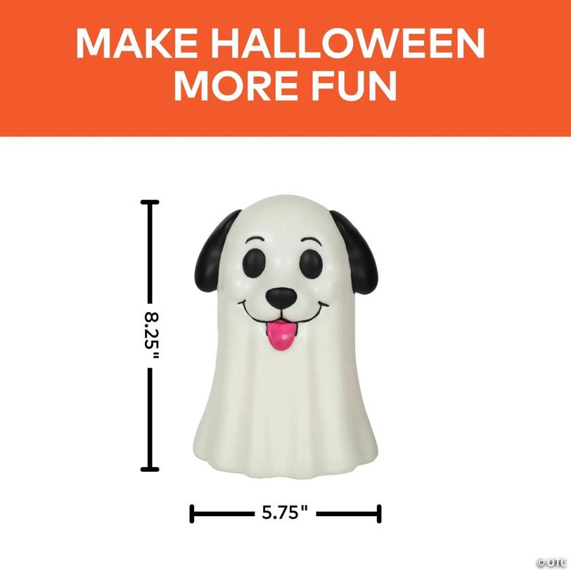Light-Up Ghost Dog Figure Tabletop Halloween Decoration
