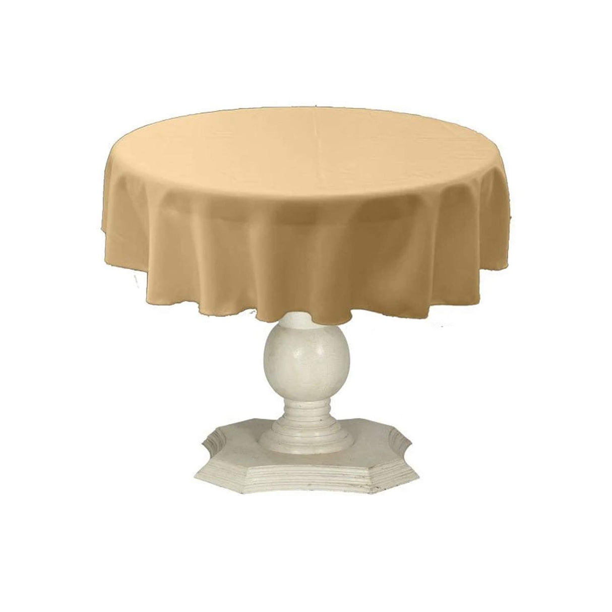 Tablecloth Dull Bridal Satin Fabric - Solid Color, 42" Round (1 Piece)