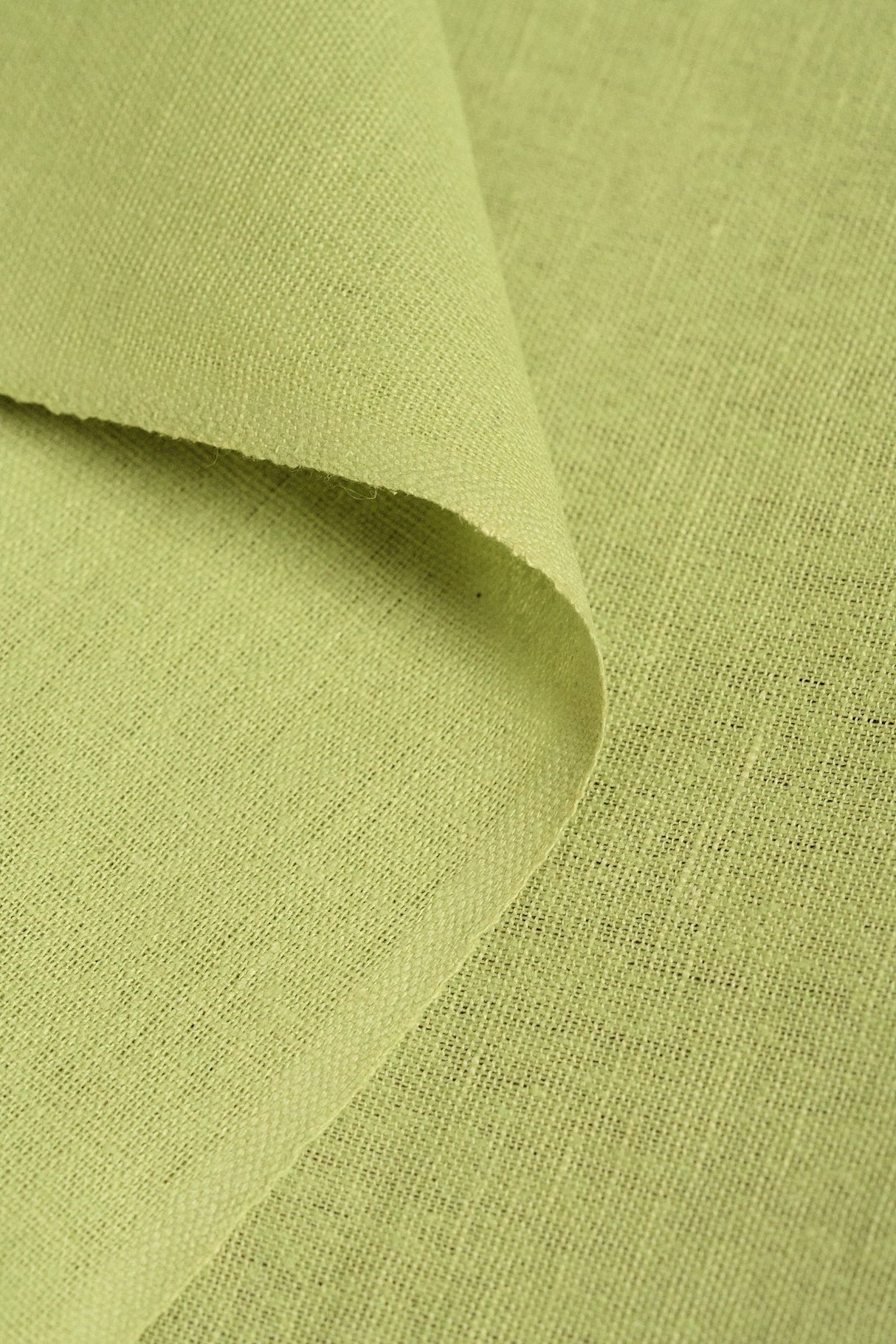 Linen Silk Blend Fabric Lime