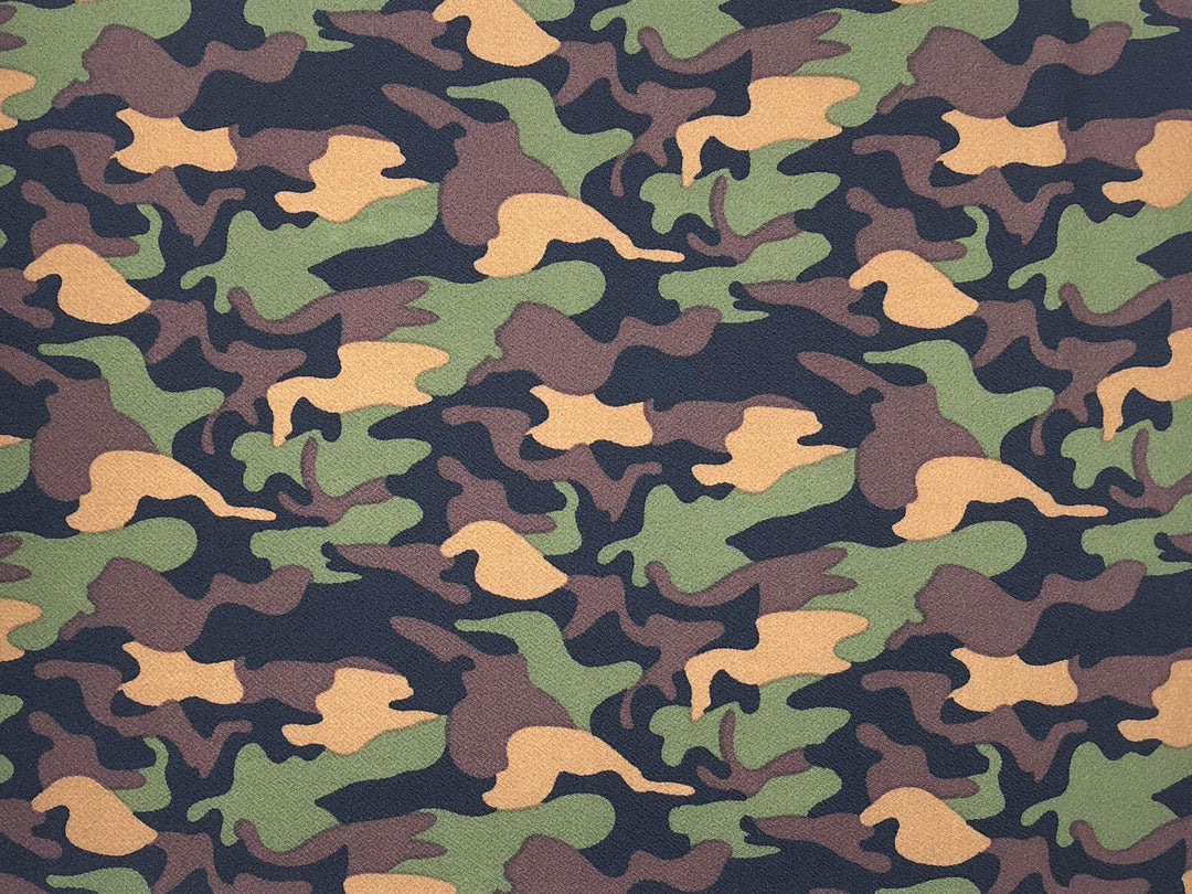 1 Yard Liverpool Knit Army Print Fabric Rugged, Stylish, and Versatile 60 Inches Wide