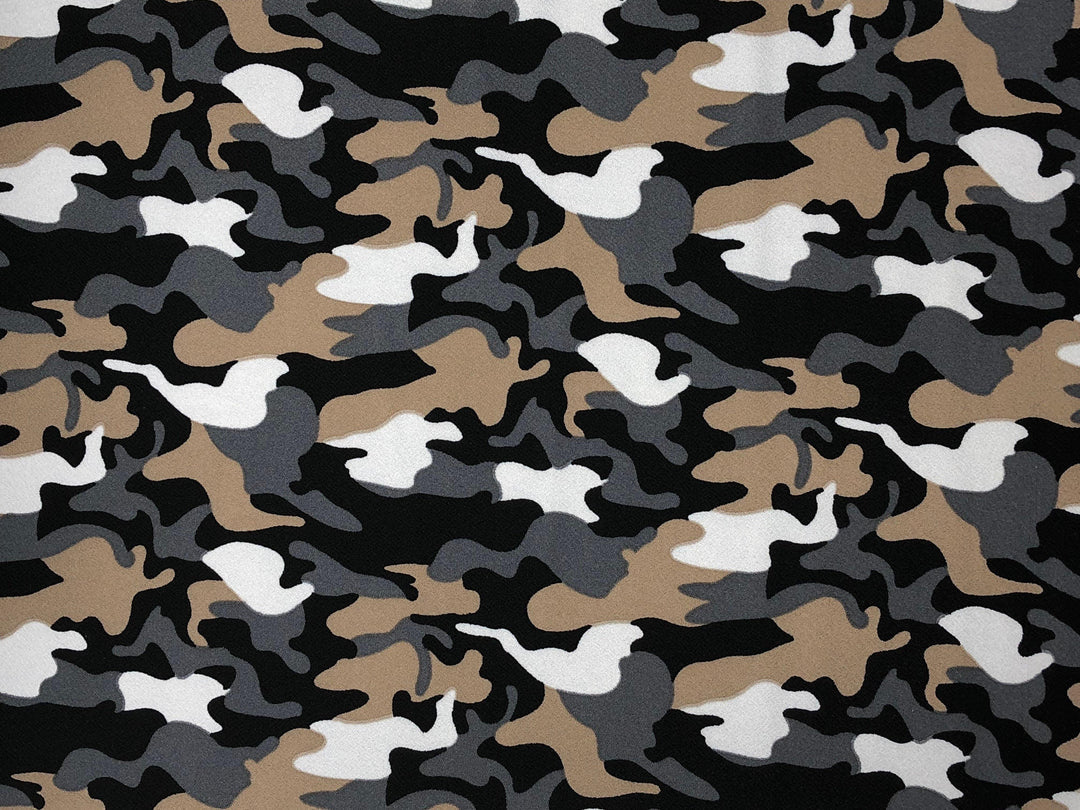 1 Yard Liverpool Knit Army Print Fabric Rugged, Stylish, and Versatile 60 Inches Wide