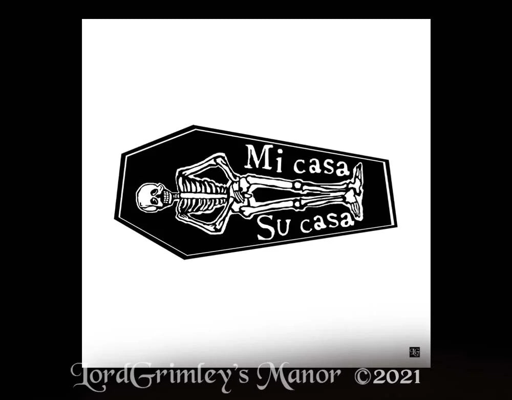 Mi casa Su Casa (White) - Digital Art Print - Velvet Rag Paper