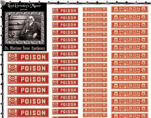 Dr. Mortimer Jones' Apothecary - Poison Labels - Digital Download