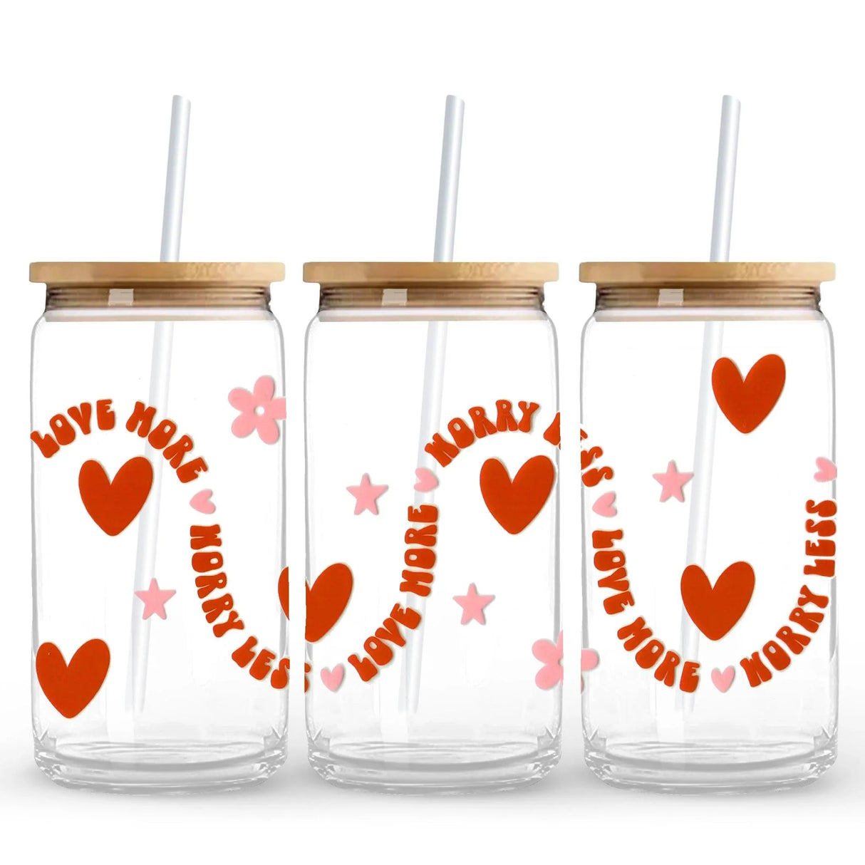 UV DTF Wrap - Love More, Worry Less (9.7" x4.3")