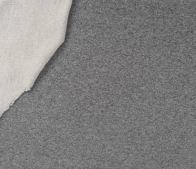 Cotton French Terry Knit Light Charcoal