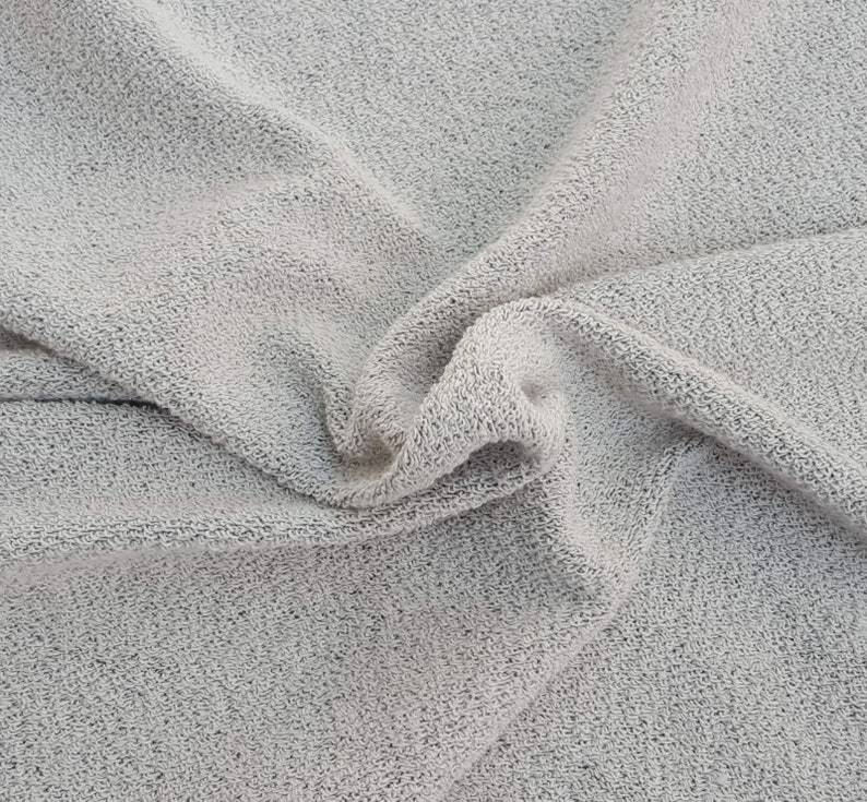 French Terry Knit Light Charcoal Gray