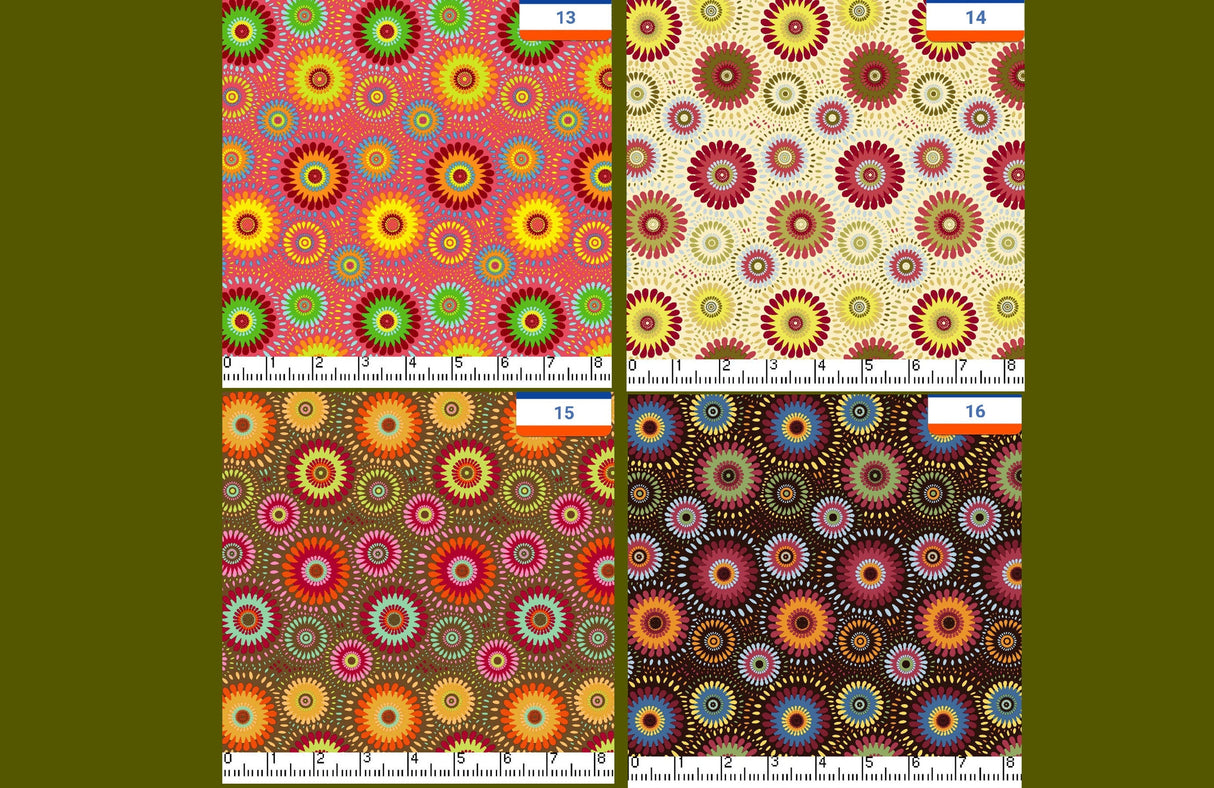 Quilting Cotton Lucky Medallion Christmas Plaid