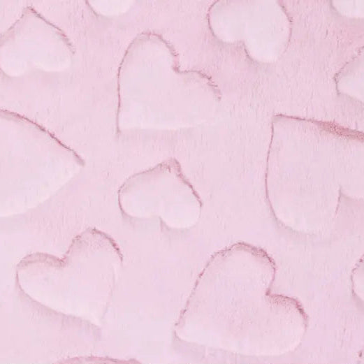 Minky Cuddle Fabric Luxe Cuddle Hearts Blush