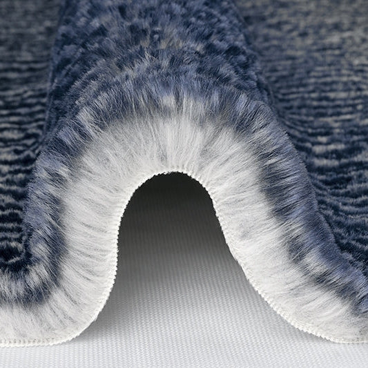 Navy Luxe Cuddle Arctic Owl Fabric 58/60"