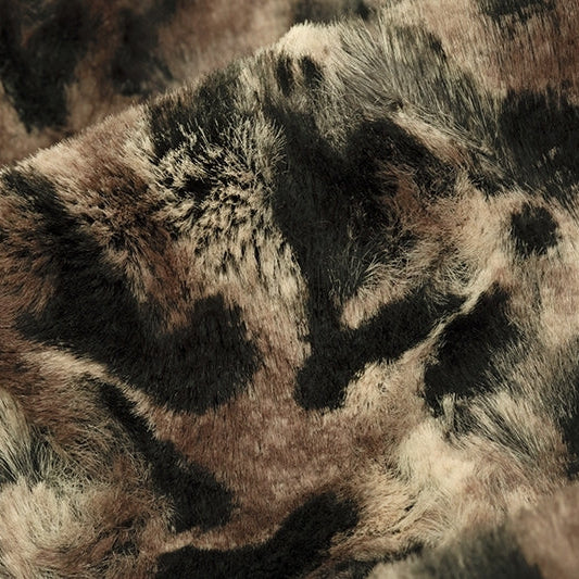 Luxe Cuddle Bobcat Taupe/Black Fabric