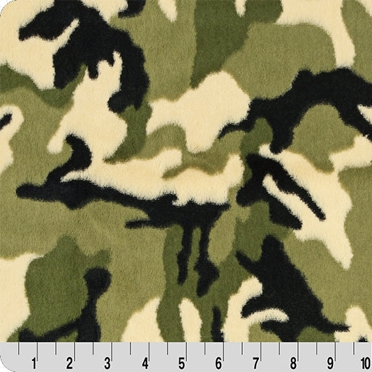 Minky Cuddle Fabric Army Luxe Camo 58/60"