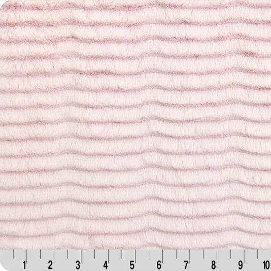 Minky Plush Fabric Luxe Cuddle Frosted Oceana Rosewater/Snow 58"-60"