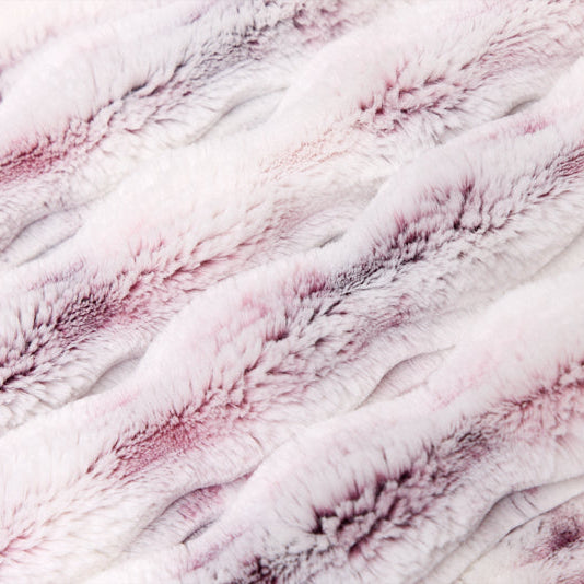 Minky Plush Fabric Luxe Cuddle Frosted Oceana Rosewater/Snow 58"-60"