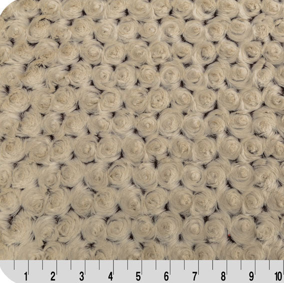 Luxe Cuddle Frosted Rose Brown Beige Fabric
