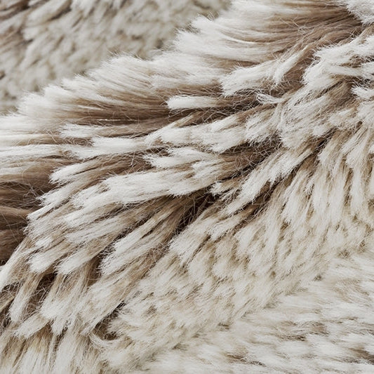 Cuddle Fabric Luxe Frosted Shaggy Cocoa/Snow 58/60