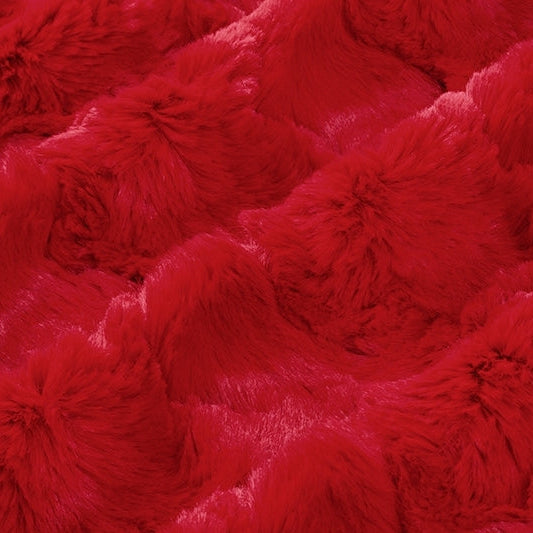 Polyester Cuddle Fabric Luxe Cuddle Glacier Cardinal 58-60"