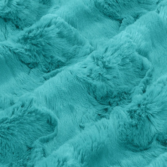 Luxe Cuddle Glacier Teal Fabric 58-60"
