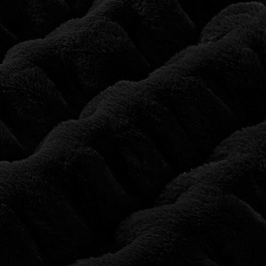 Luxe Cuddle Milan Black Stretch Fabric by the Yard