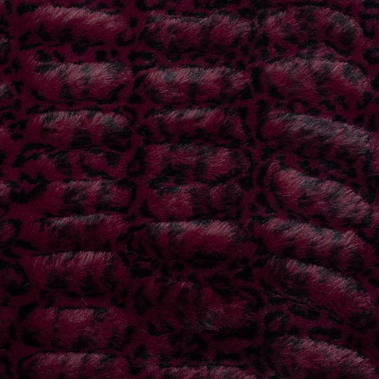 Luxe Cuddle Milan Cheetah Fabric Merlot Per Yard