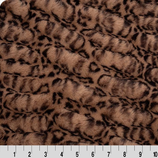 Luxe Cuddle Milan Cheetah Fabric Swiss Chocolate Per Yard