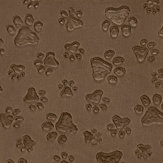 Minky Fabric Luxe Cuddle Paws Truffle 58-60"