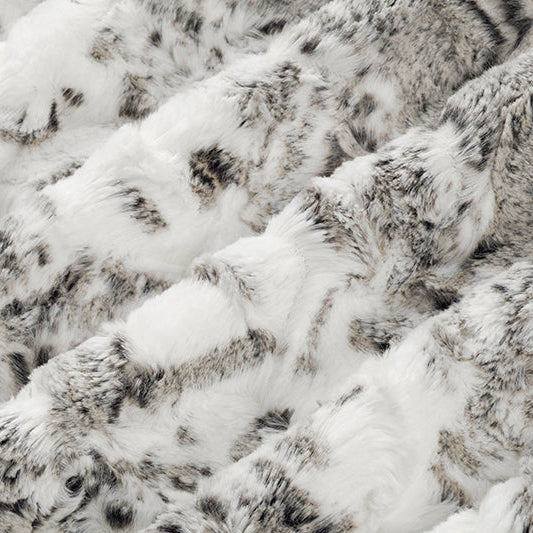 Minky Fabric Luxe Cuddle Snowy Owl Charcoal 58-60"