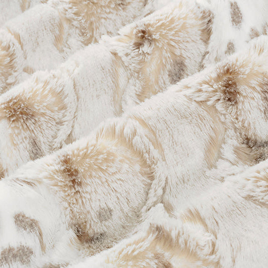 Luxe Cuddle Wild Lynx Ice Taupe Fabric