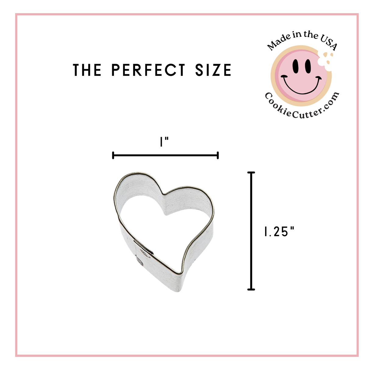 Mini Love Heart Cookie Cutter 1.25 in M166
