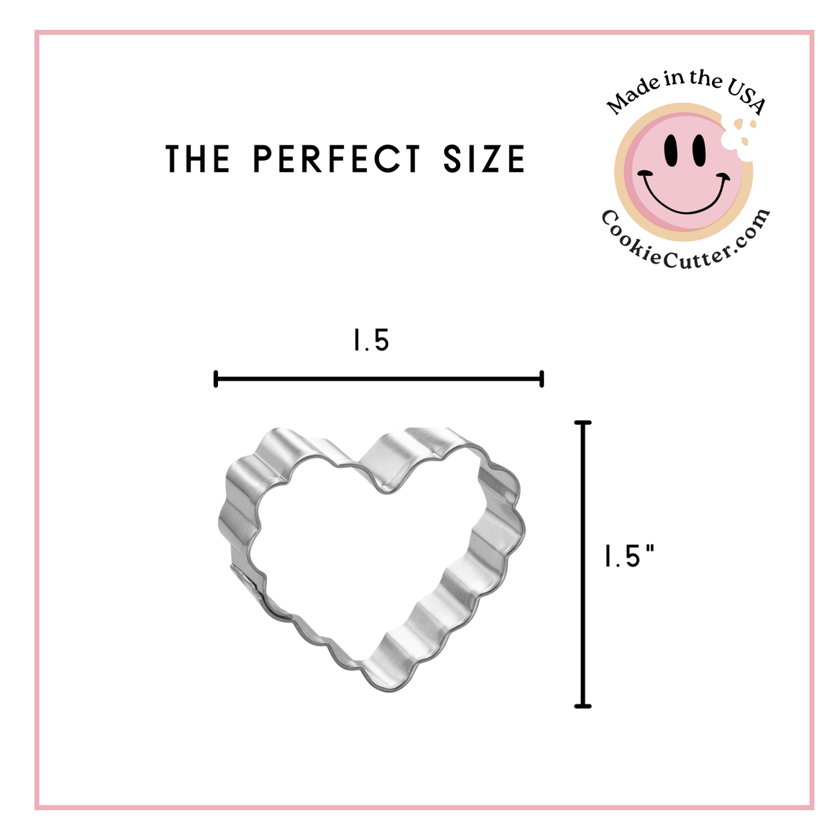 Mini Heart Fluted Cookie Cutter 1.5 in M187