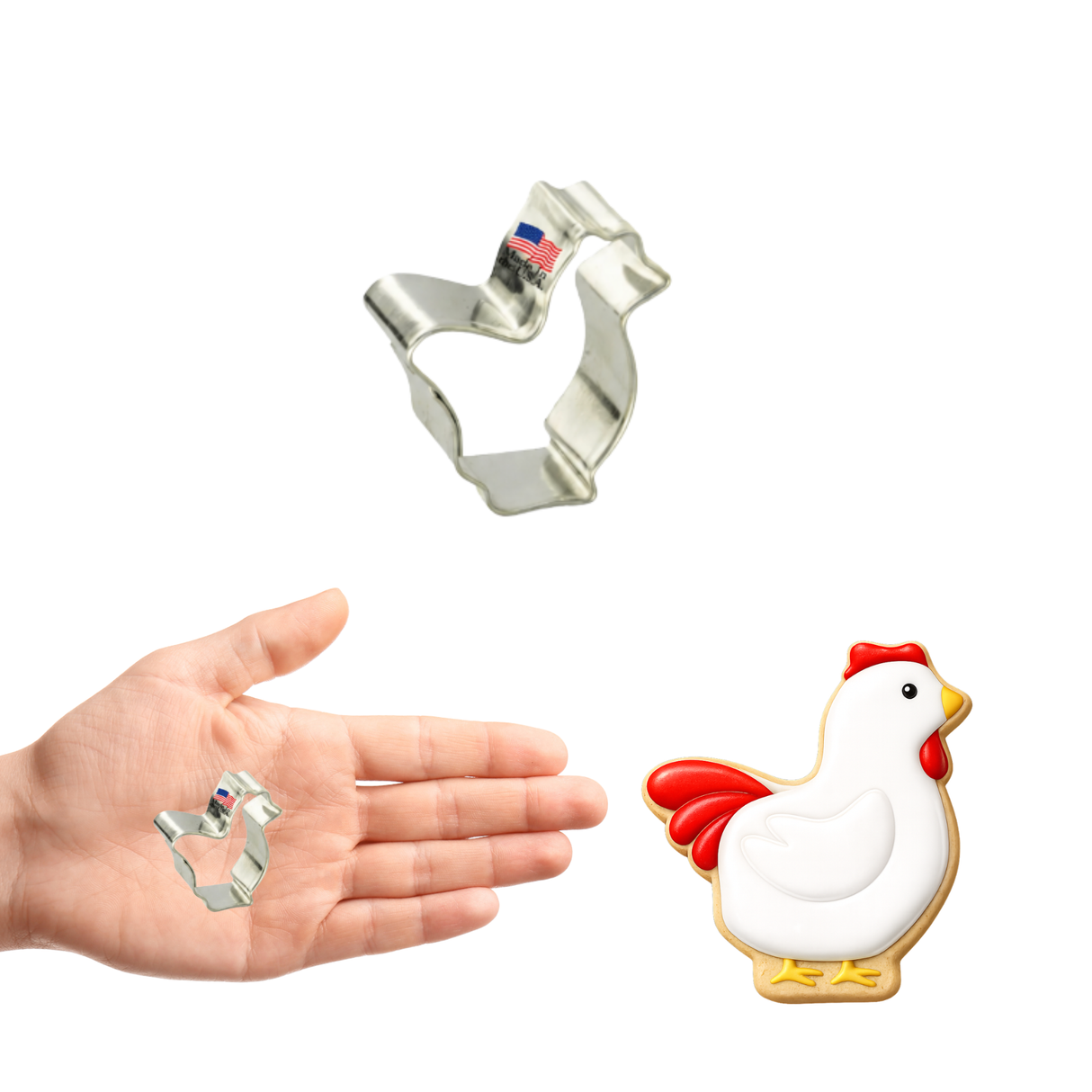 Mini Chicken Cookie Cutter 1.5 in M33