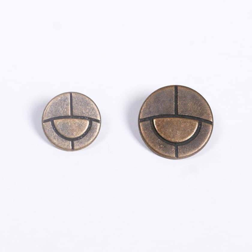 Antique Brass Metal Buttons - Antique Brass Metal Fabric