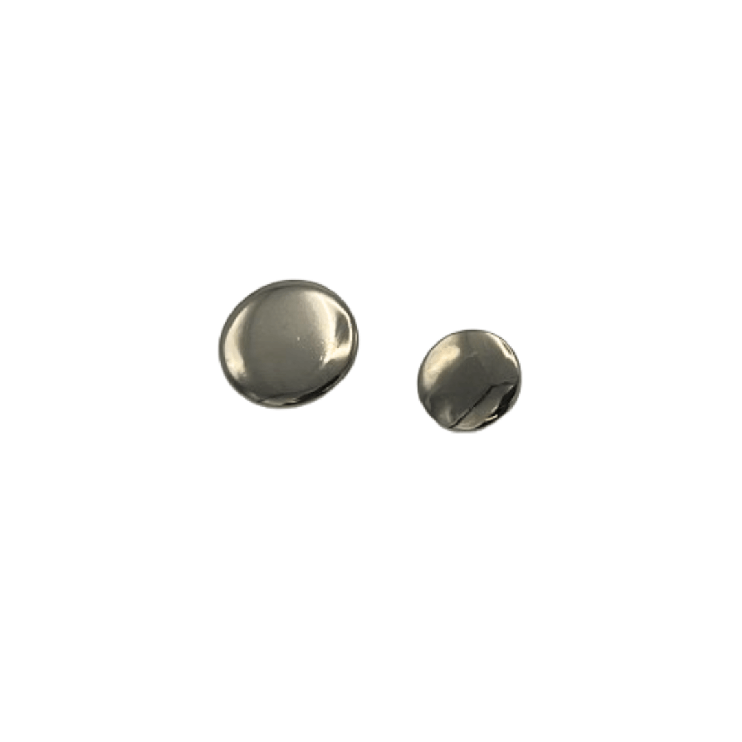 Silver Metal Button Metal Fabric - Silver, Button, L28, L32