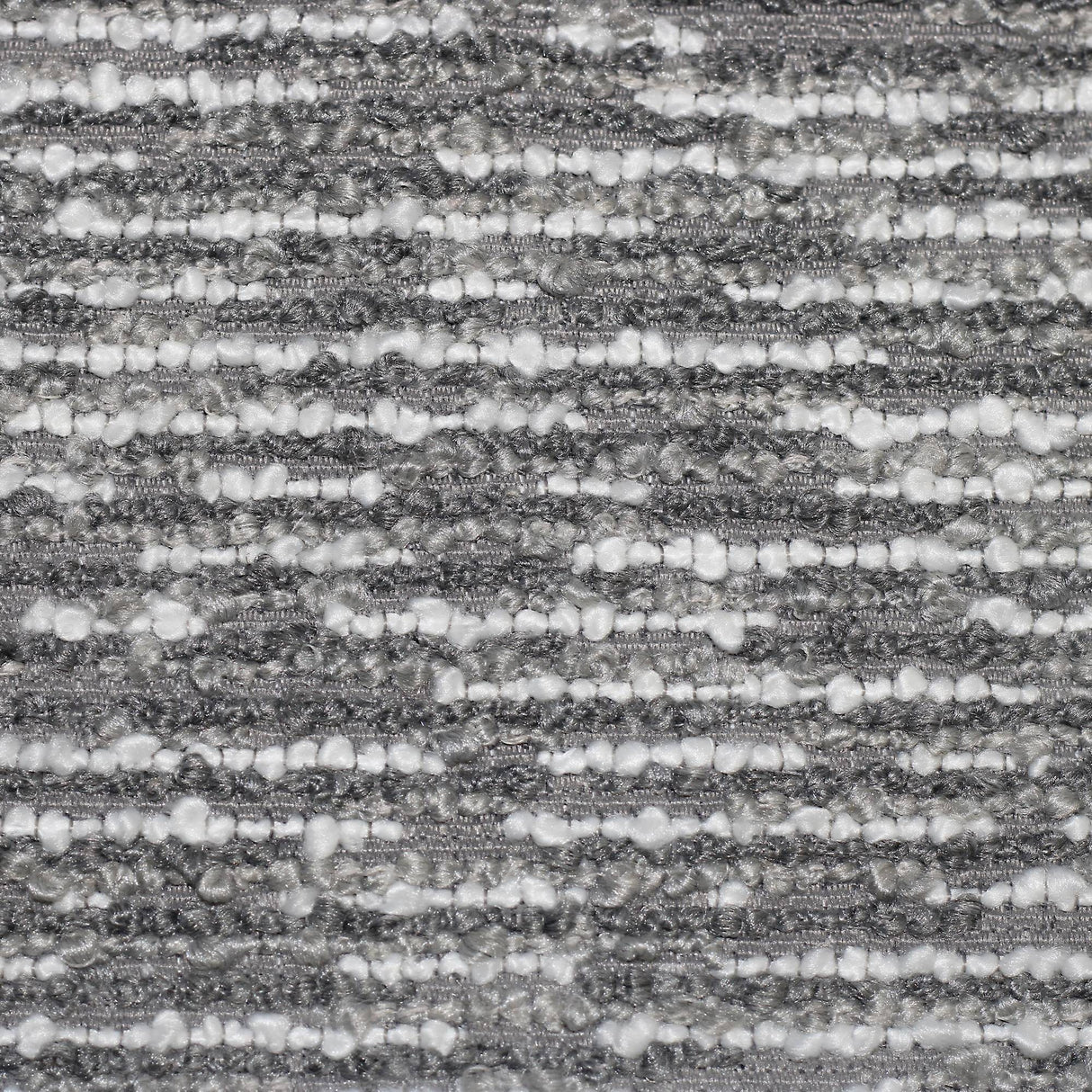 Manson Textured Boucle Linen Look Polyester Acrylic Fabric - Silver, Gray, Black, 61" Width (1 Yard)