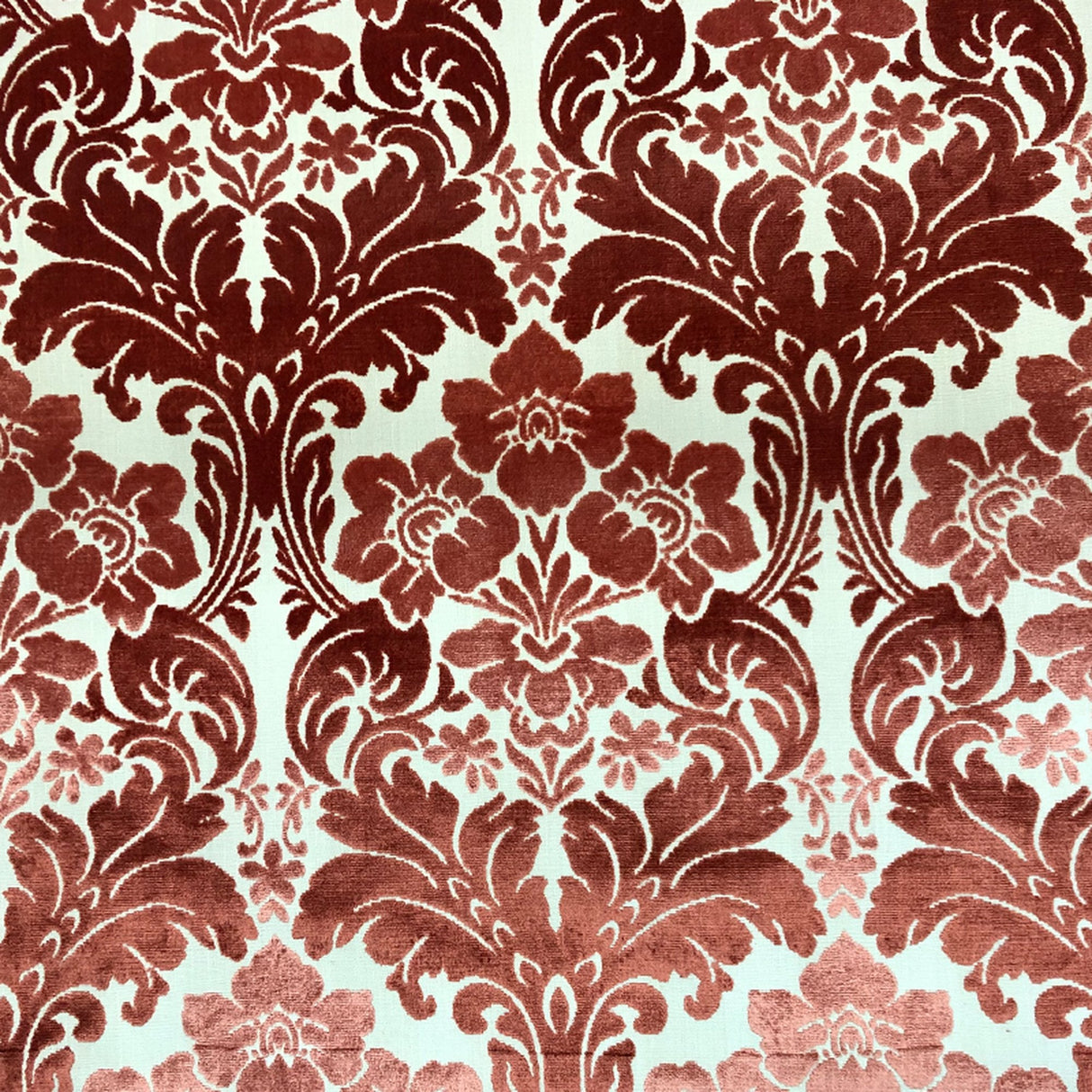 Marsel Cut Velvet Fabric - Damask Floral Pattern, 55" Width (1 Yard)