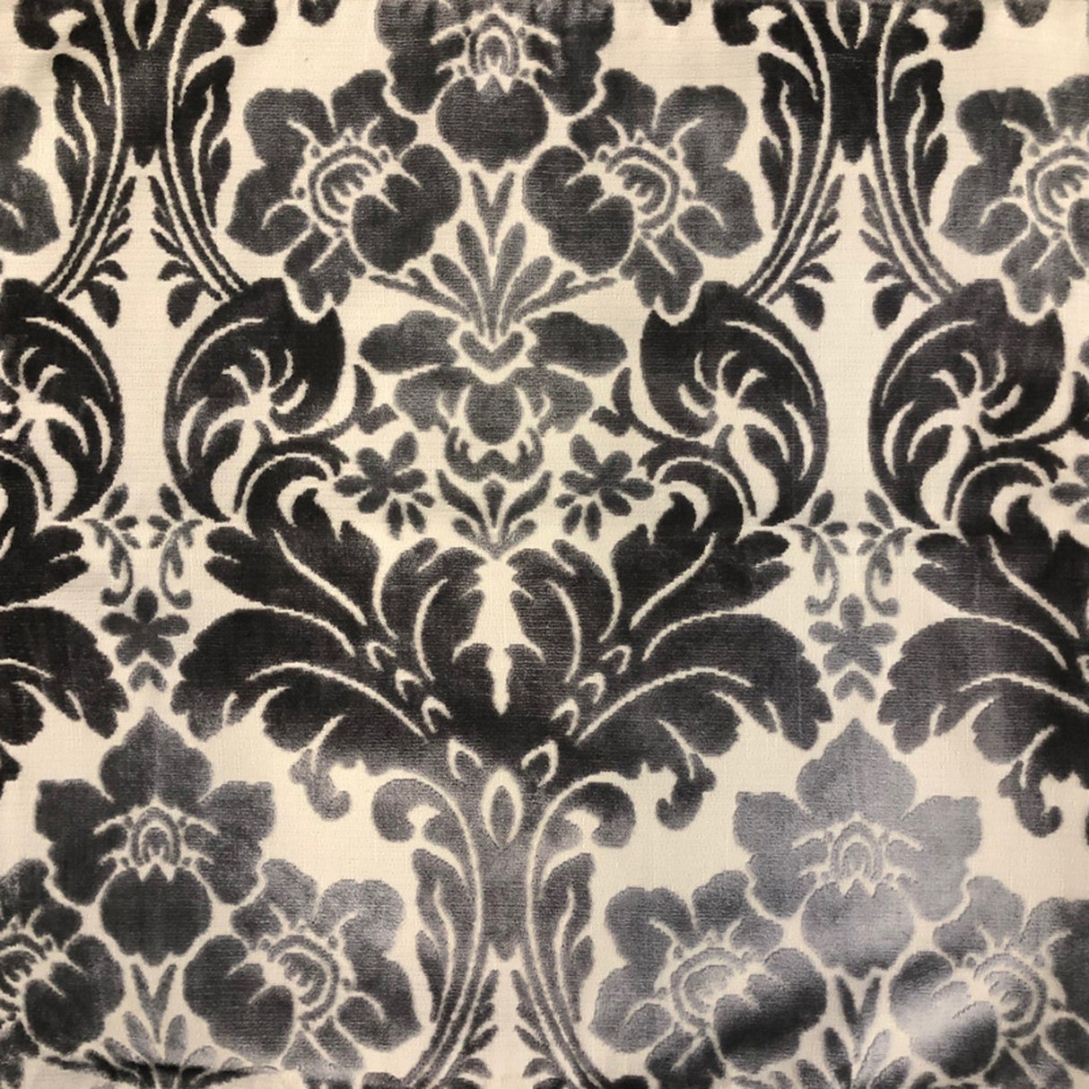 Marsel Cut Velvet Fabric - Damask Floral Pattern, 55" Width (1 Yard)