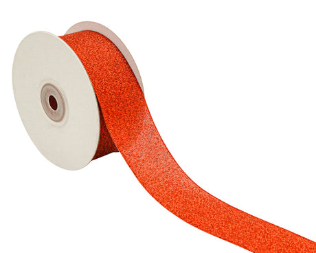 1.5" x 25 Yards Red Metallic Taffeta Gift Ribbon