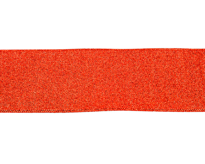 1.5" x 25 Yards Red Metallic Taffeta Gift Ribbon