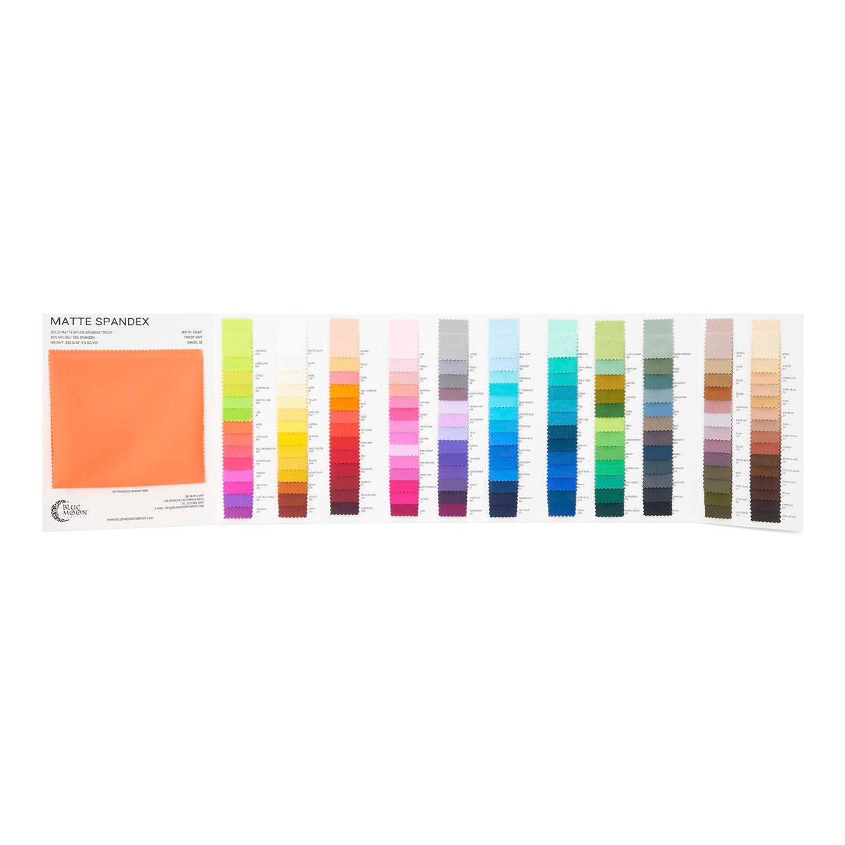 Matte Nylon Spandex Color Card