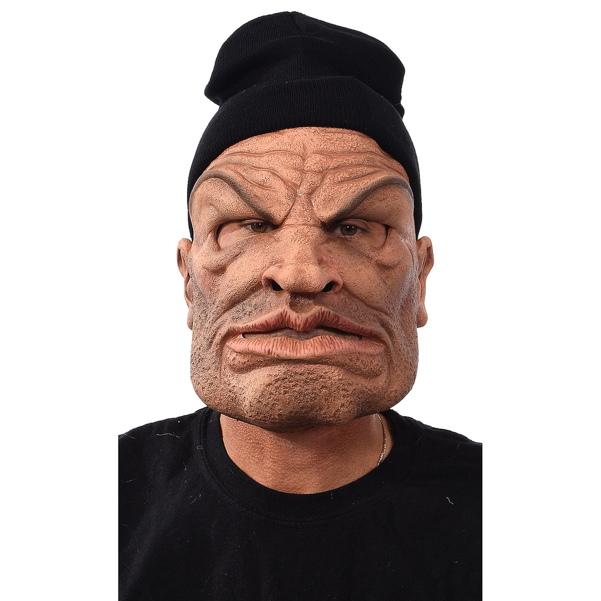 Hitman Latex Mask with Knit Cap – Thug Style Costume Accessory