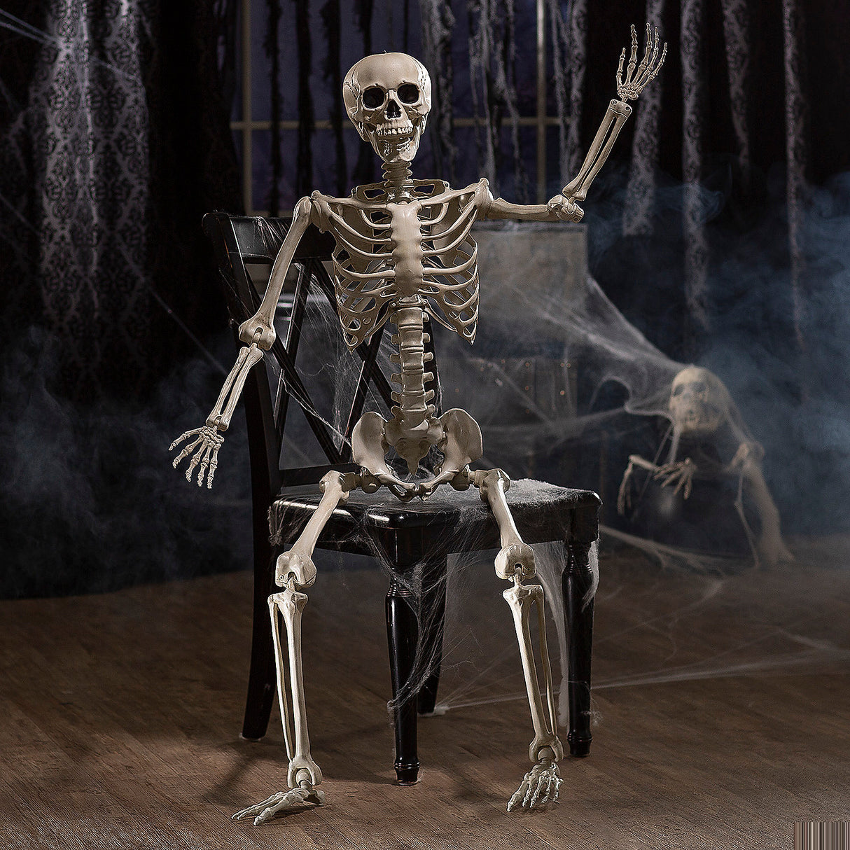Life-Size Posable Skeleton for Halloween Haunted Houses and Spooky Decorations