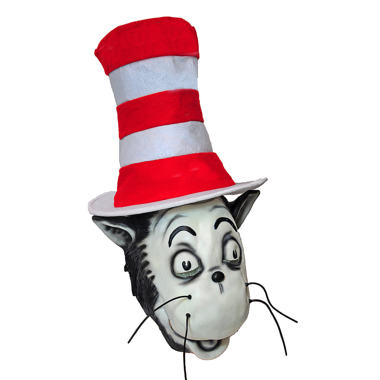 Deluxe Cat In The Hat Mask and Hat for Adult Halloween Parties and Themed Events