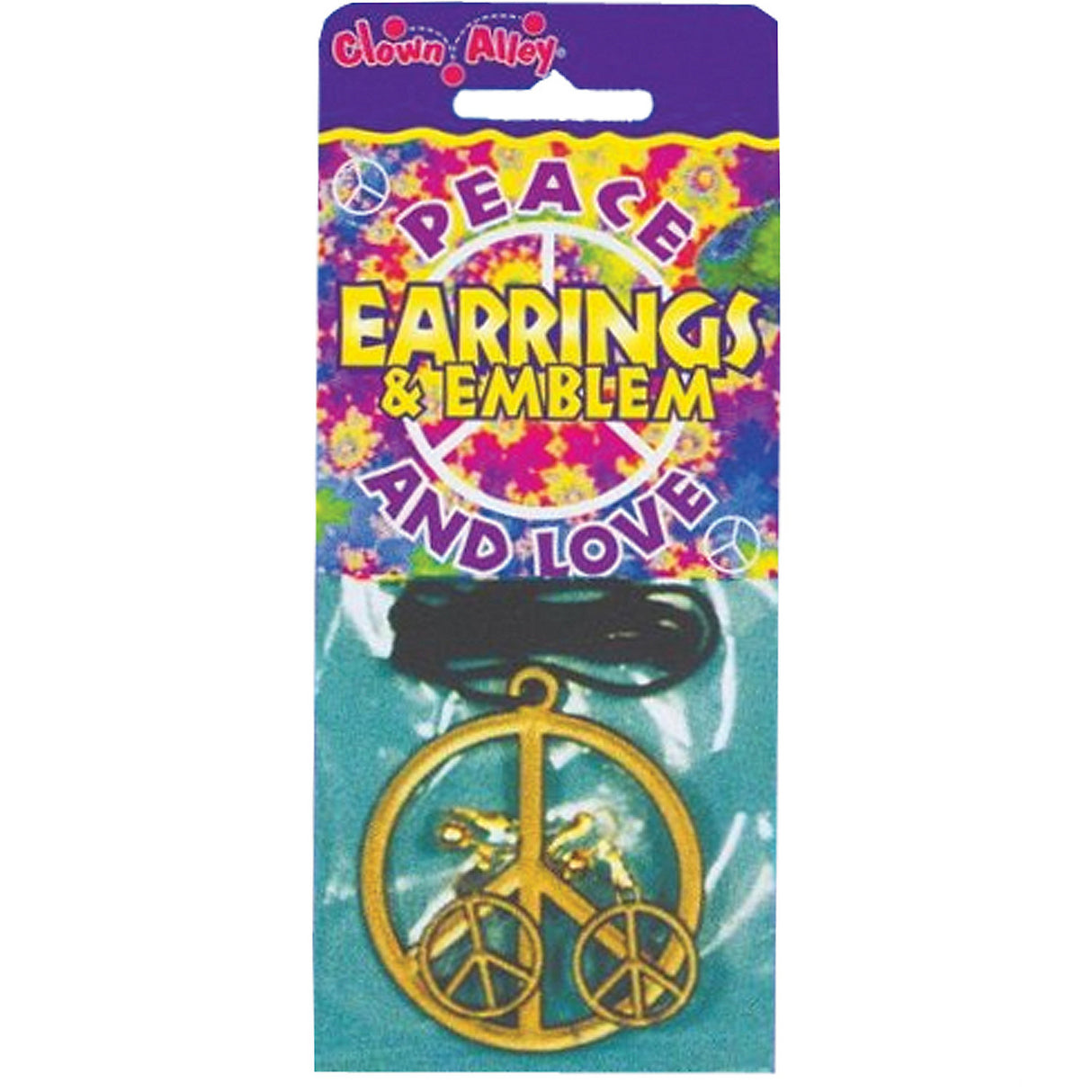 3 Piece Hippie Peace Jewelry Set for Themed Parties and Festival Celebrations