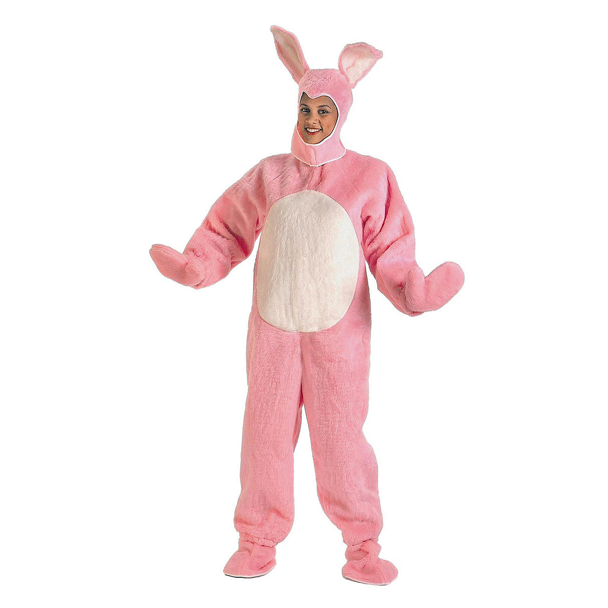Deluxe Adult Bunny Suit with Hood for Easter Celebrations Community Events and Costumed Fun