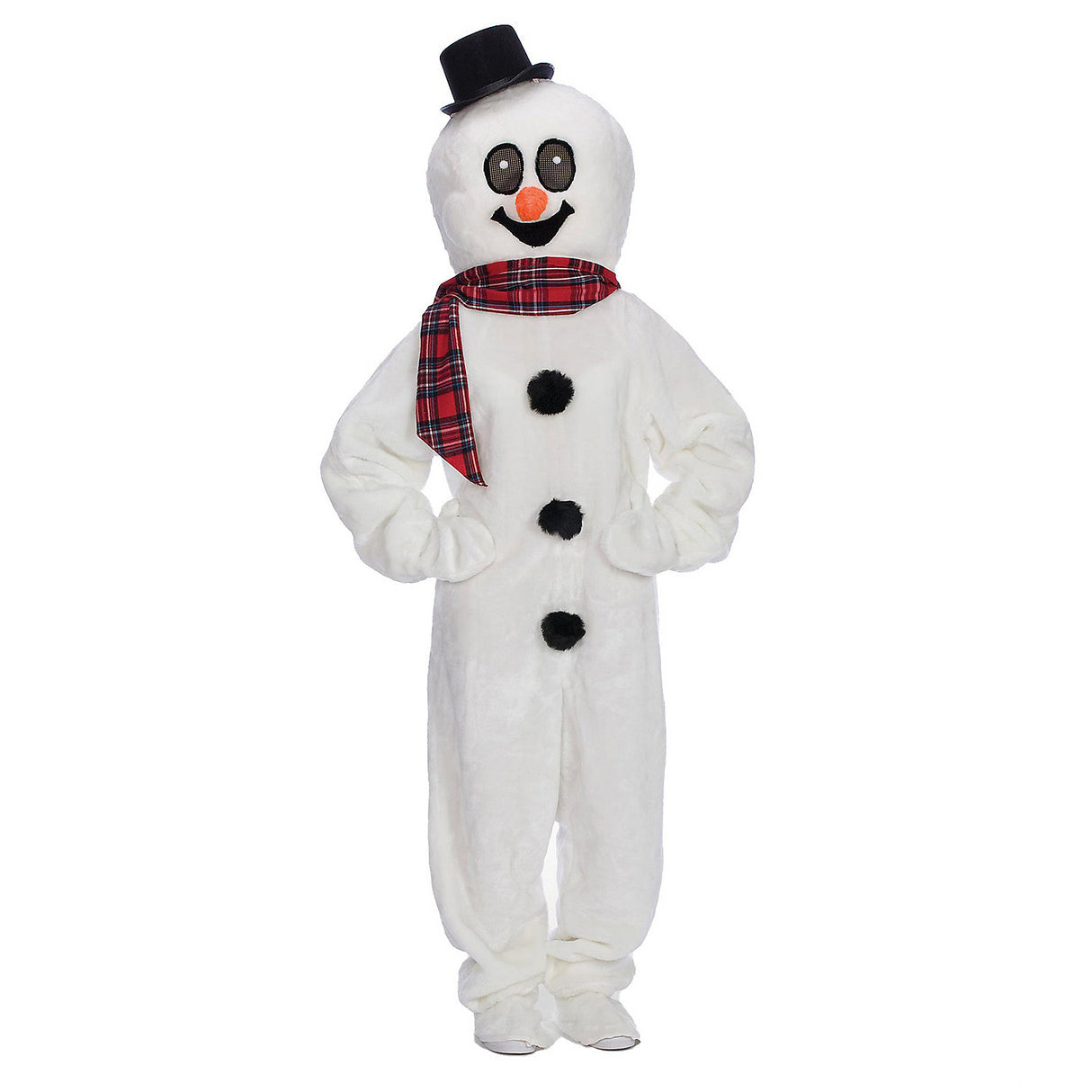 Festive Snowman Suit with Mascot Head for Christmas Parties Holiday Events and Character Visits