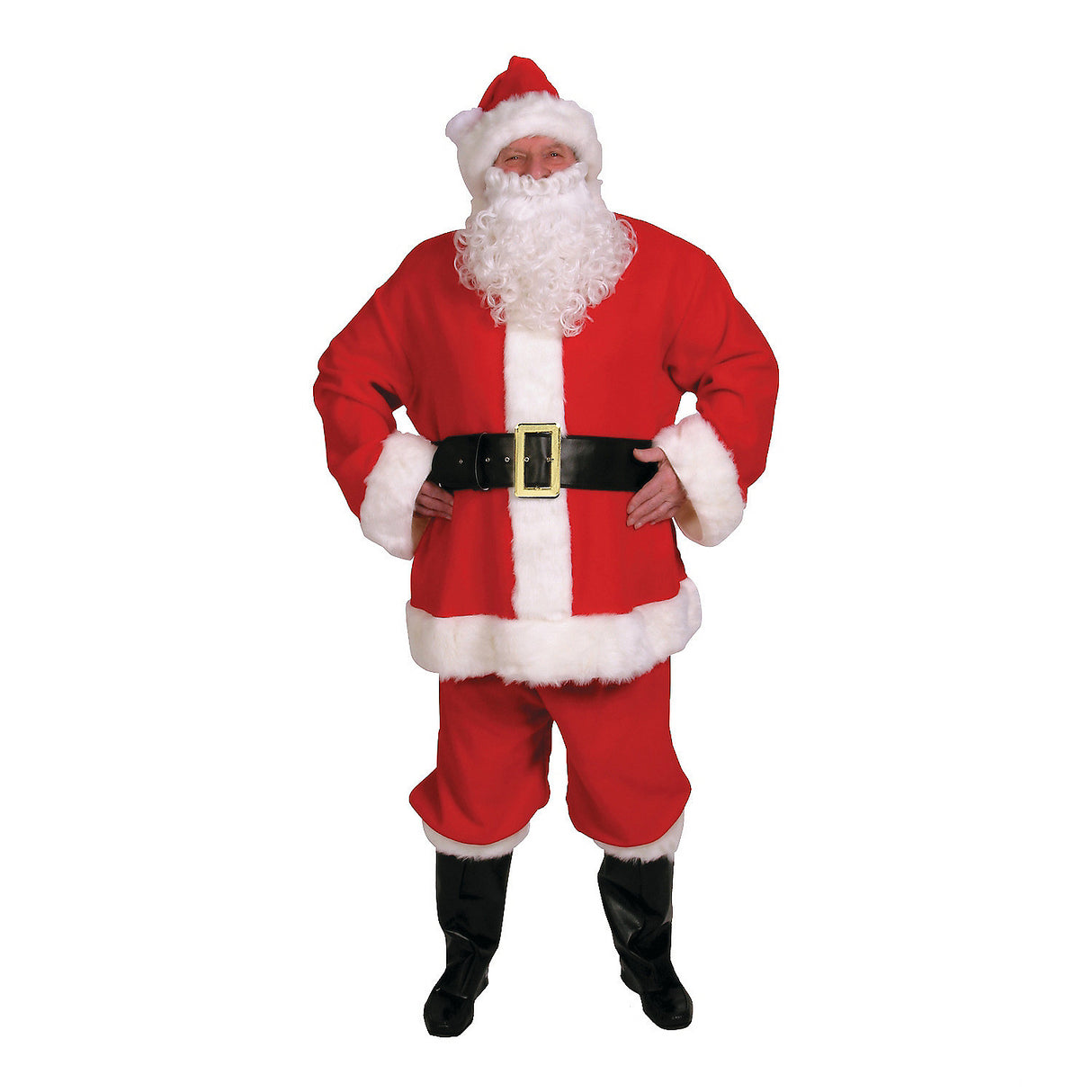 Complete Men's Santa Suit Costume for Holiday Parties Halloween Celebration and Festive Events