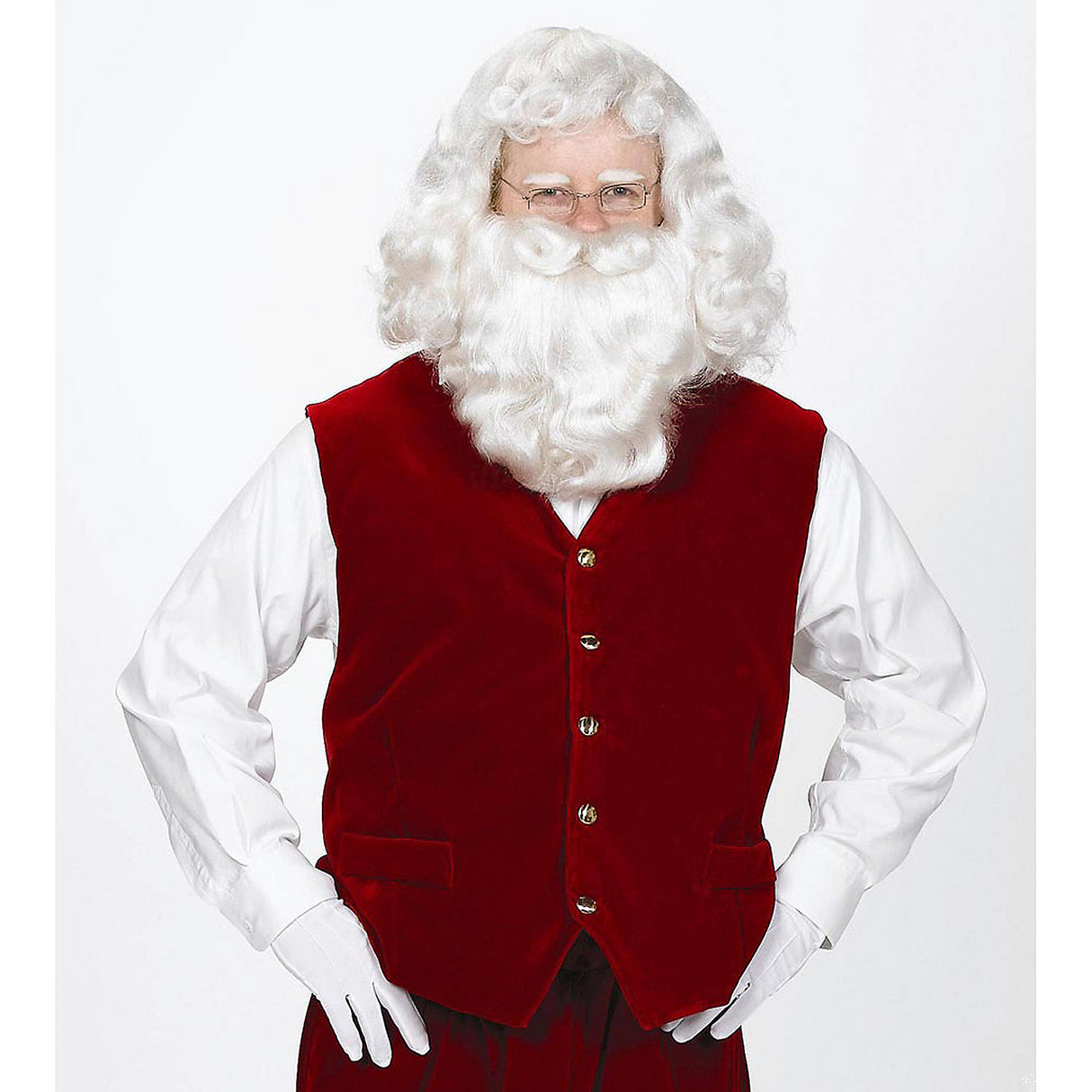 Premium Velvet Santa Vest with Buttons for Holiday Parties and Festive Celebrations